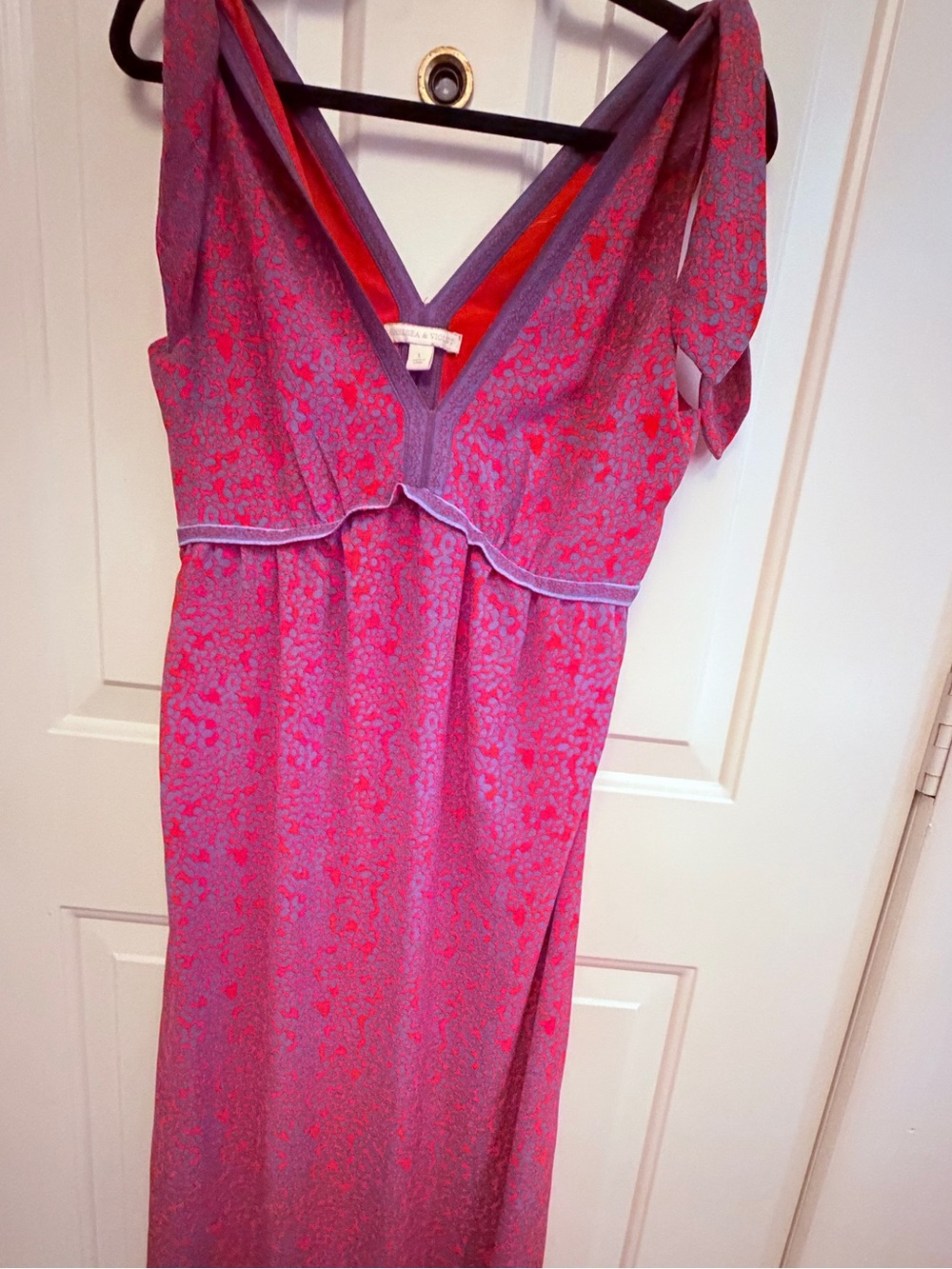 Blue & Red Floral Maxi Dress